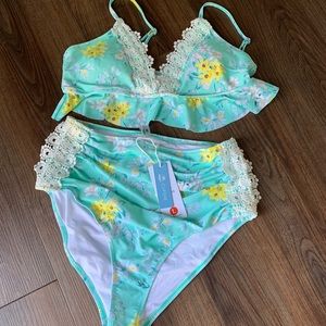 2 piece high wasted bikini